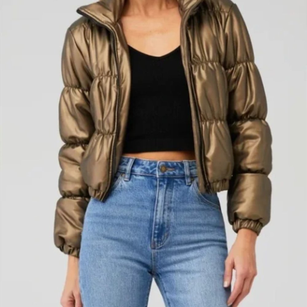 BB Dakota Kelper Bomber Jacket Gold Small